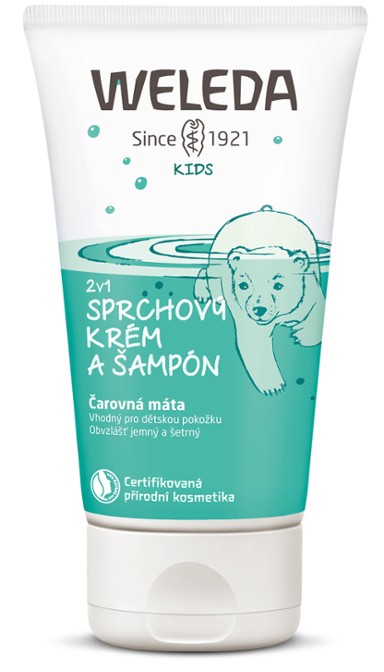 2 v 1 sprchovací krém a šampón Čarovná mäta